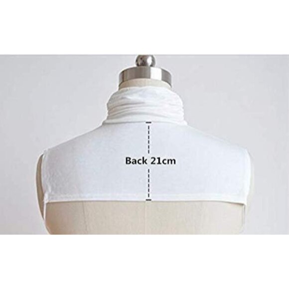 Women Half Top Mock Blouse Turtleneck Collar Wrap 3Pcs Cotton Spandex - Picture 3 of 7